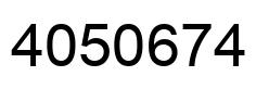 Number 4050674 black image