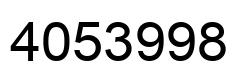 Número 4053998 imagen negro