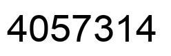 Number 4057314 black image