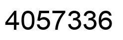 Number 4057336 black image