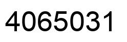 Number 4065031 black image