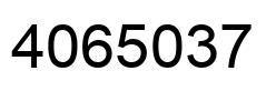 Número 4065037 imagen negro
