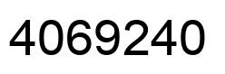 Number 4069240 black image