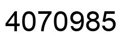 Number 4070985 black image