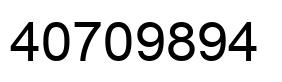 Number 40709894 black image