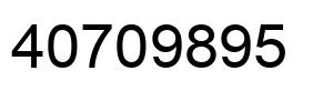 Number 40709895 black image