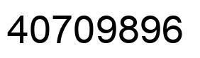 Number 40709896 black image