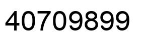 Number 40709899 black image