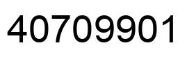 Number 40709901 black image