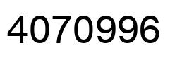 Number 4070996 black image
