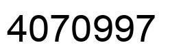 Number 4070997 black image