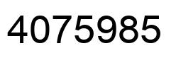 Number 4075985 black image