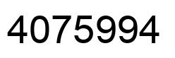 Número 4075994 imagen negro