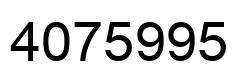 Número 4075995 imagen negro
