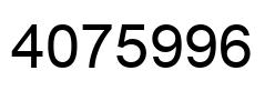 Número 4075996 imagen negro