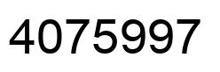 Número 4075997 imagen negro
