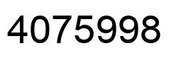 Número 4075998 imagen negro