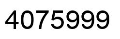 Number 4075999 black image