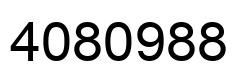 Number 4080988 black image
