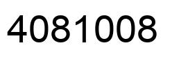 Number 4081008 black image