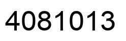 Number 4081013 black image