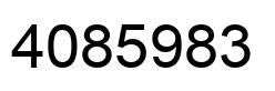 Número 4085983 imagen negro
