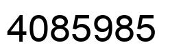 Number 4085985 black image