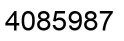 Número 4085987 imagen negro