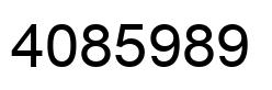 Número 4085989 imagen negro