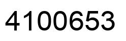 Number 4100653 black image