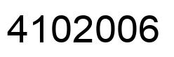 Number 4102006 black image