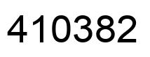 Number 410382 black image