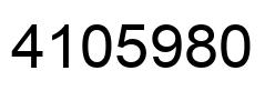 Number 4105980 black image