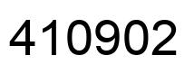 Number 410902 black image