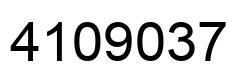 Number 4109037 black image