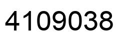 Number 4109038 black image