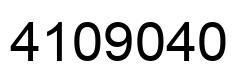Number 4109040 black image