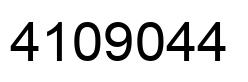 Number 4109044 black image