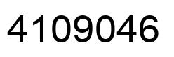 Number 4109046 black image