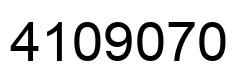 Number 4109070 black image