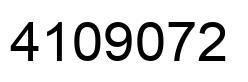 Number 4109072 black image