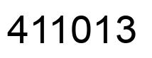 Number 411013 black image