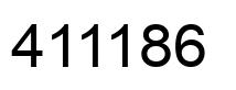 Number 411186 black image