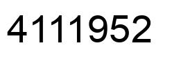 Number 4111952 black image