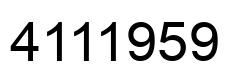 Number 4111959 black image