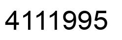 Number 4111995 black image