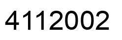 Number 4112002 black image