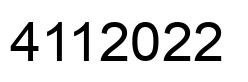 Number 4112022 black image