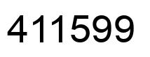 Number 411599 black image