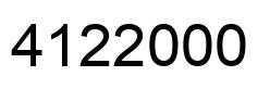 Número 4122000 imagen negro